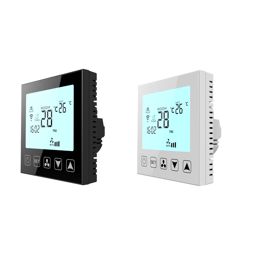 Full touch screen FCU WiFi smart home central air conditioning fan coil system digital thermostat