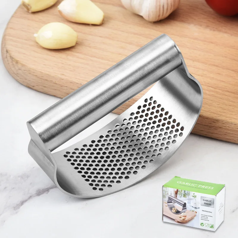 Wholesale Garlic Press Stainless Steel Household Garlic Crusher With Ergonomic Handle Garlic Machine