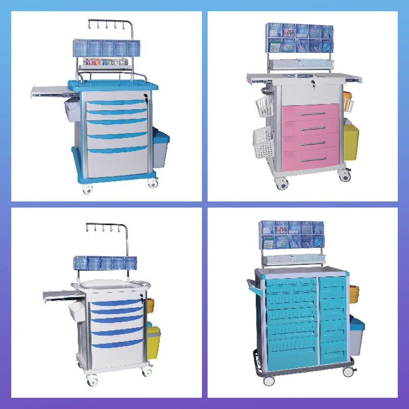 Factory Cheap ABS Medical Cart Hospital Nursing Cart Clinic Treatment Anesthesia Trolley Medical Infusion Cart