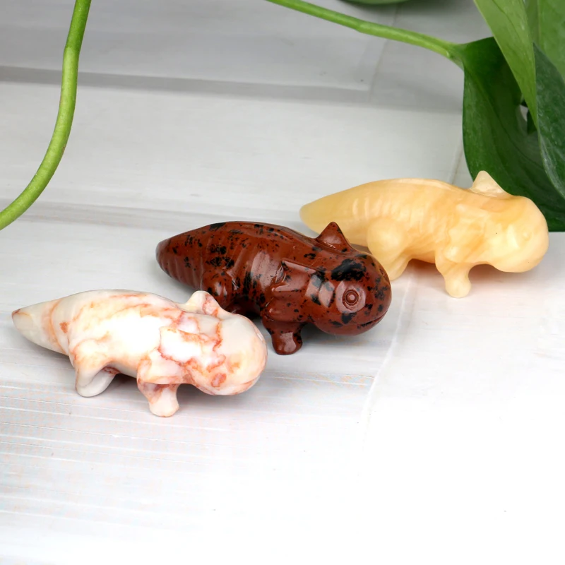 Hot-Sale Gemstone Crafts Fengshui Giant Salamander Chakra Crystal Salamander For Gifts