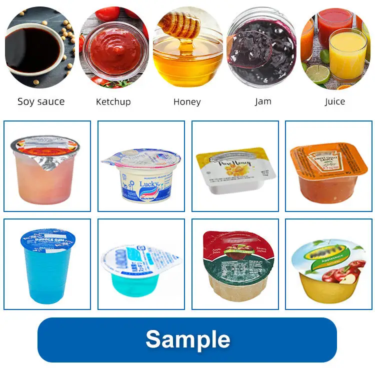 Автоматическая машина для наполнения и запечатывания чашек для чая с молоком для жидкого соуса