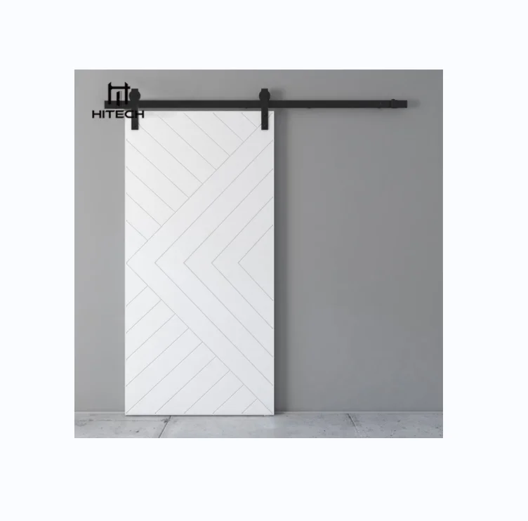 Hitech White Color Modern House Design Interior Wardrobe Closet Double Sliding Barn Doors