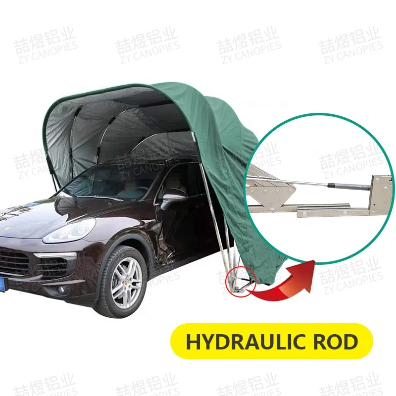 Dust-proof Potable Folding Garage Carport Tents Lockable Galvanized Steel Car Shelther Thick Oxford fabric Carport Tent