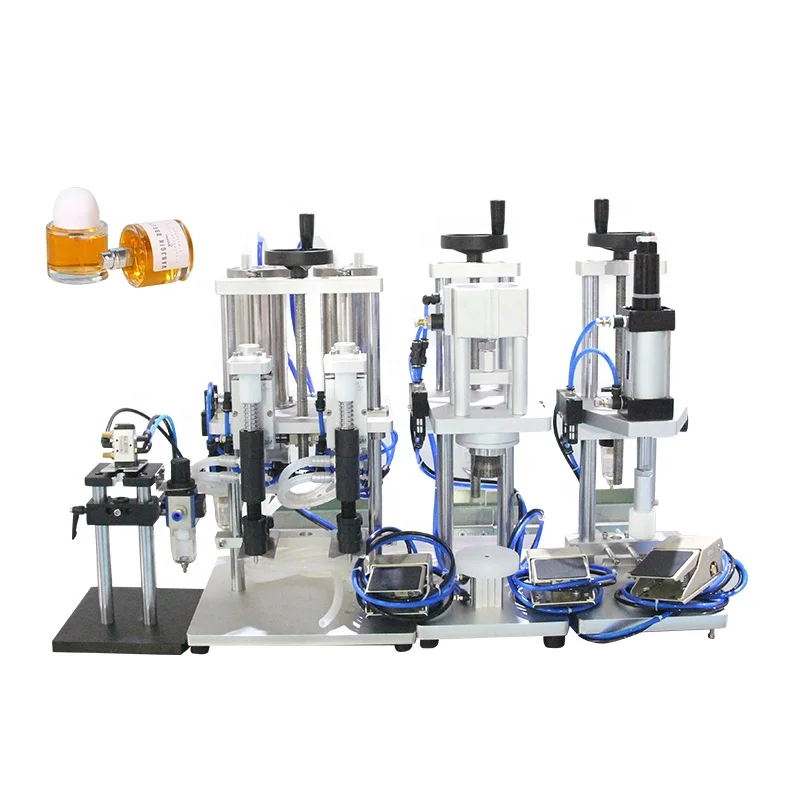 China manufacturer automatic vaccum small perfume bottle making filling machine