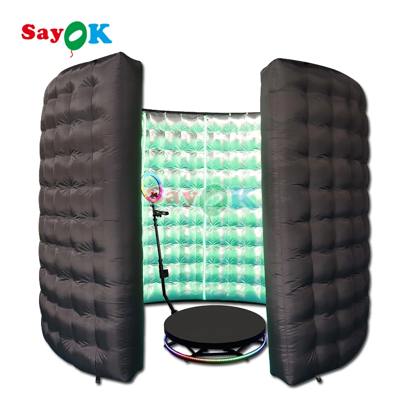 Portable Inflatable 360 Photo Booth Enclosure Backdrop Wholesale Inflatable Led 360 Photo Booth For Wedding Party