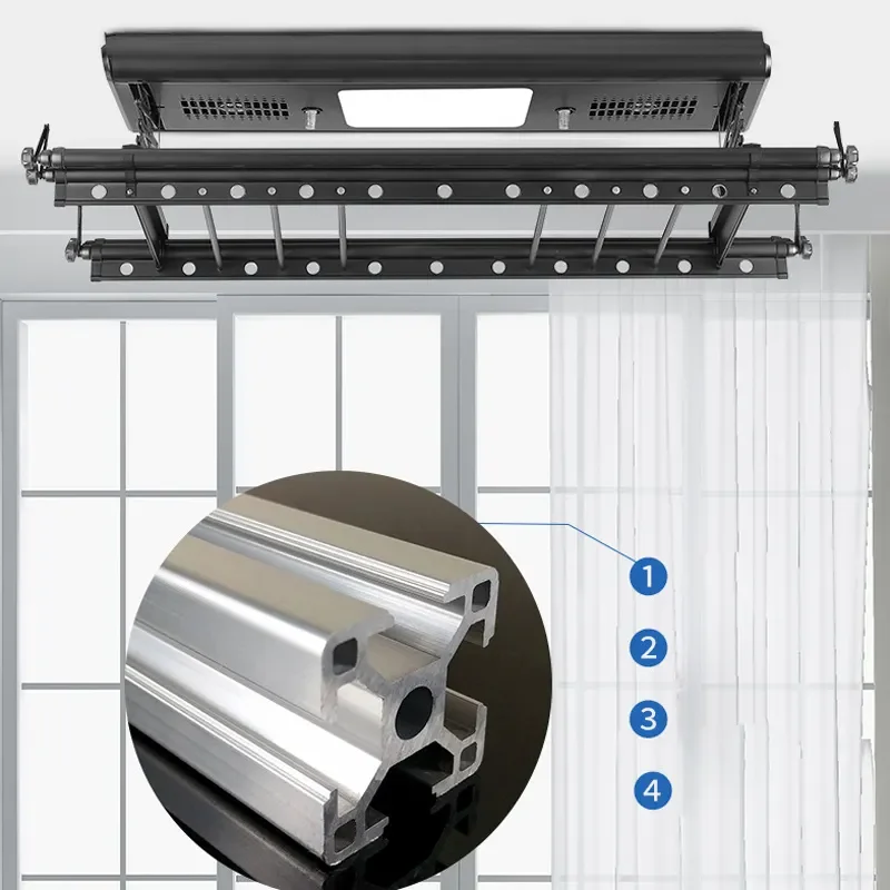 smart laundry remote control electric automatic lifting ceiling mounted laundry air dryer hanger clothes drying rack