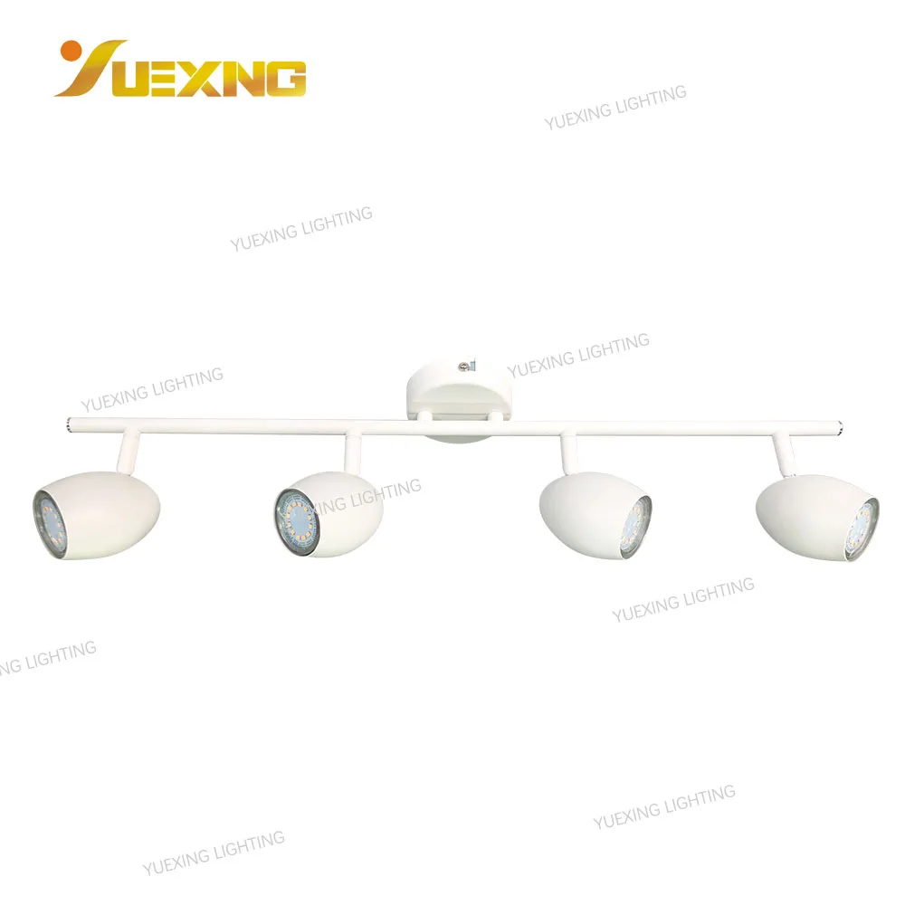 Double  Four head led ceiling home spot round shaped halogen ip20 market spot bar lamp