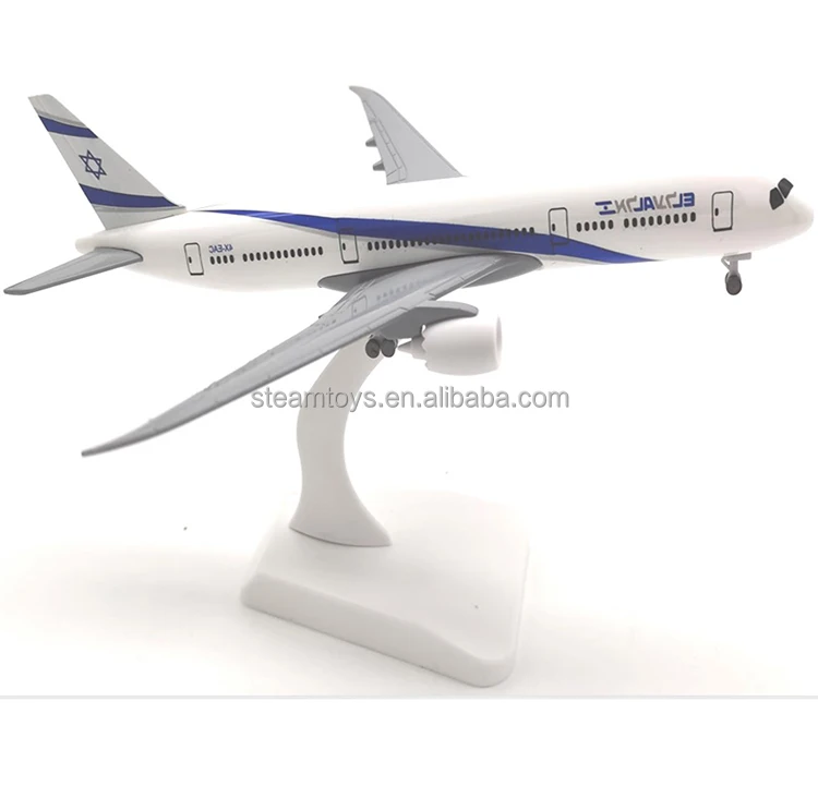 Diecast Aircraft Model El Al Israel Airlines B787 Model with Landing Gears and Display Stand 20CM Boeing 787 Metal Plane Model