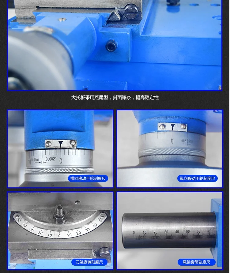 hobby mini lathe machine CJM280 with 750mm center distance