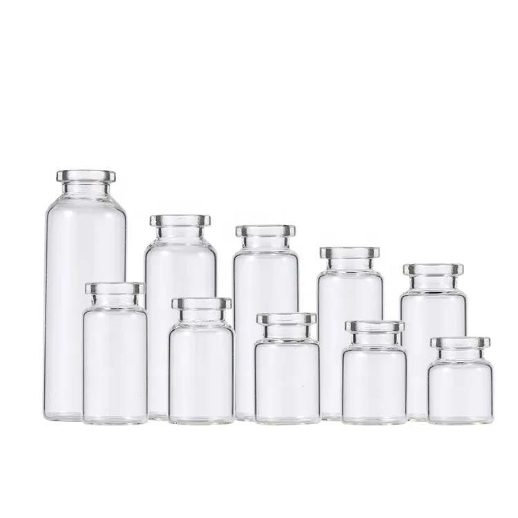Pharmaceutical 2ml 4ml 5ml 6ml 7ml 8ml 10ml 15ml 20ml 30ml clear amber glass tubular vials injection test tube vial