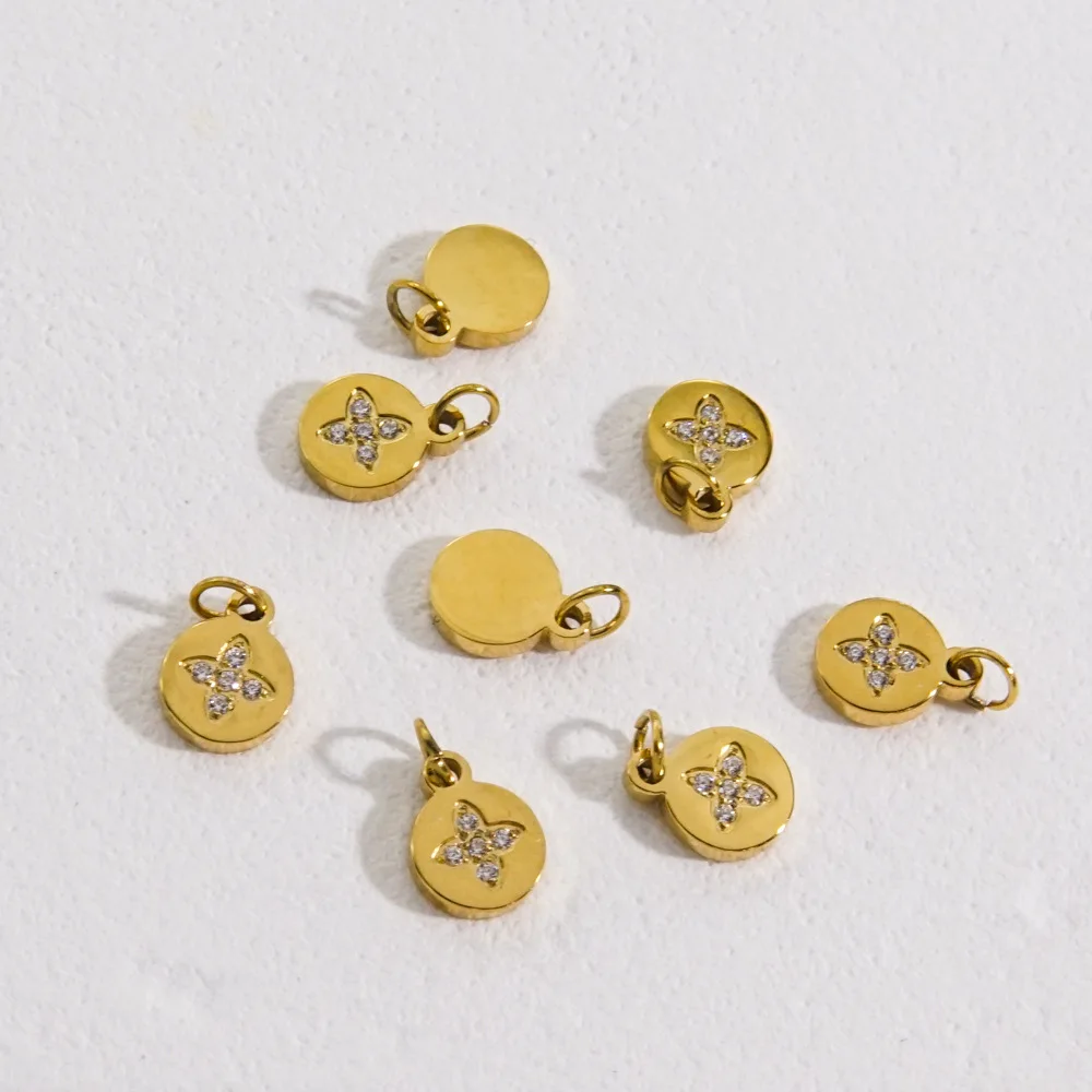 B3270 Wholesale cc charm parts high quality stainless steel charms necklace charm jewelry