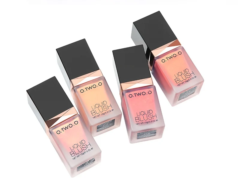 new arrival O.TWO.O Makeup  Silky Blush Color Lasts Long 6 Color Natural Cheek Blush Face Contour Make Up Liquid Blush