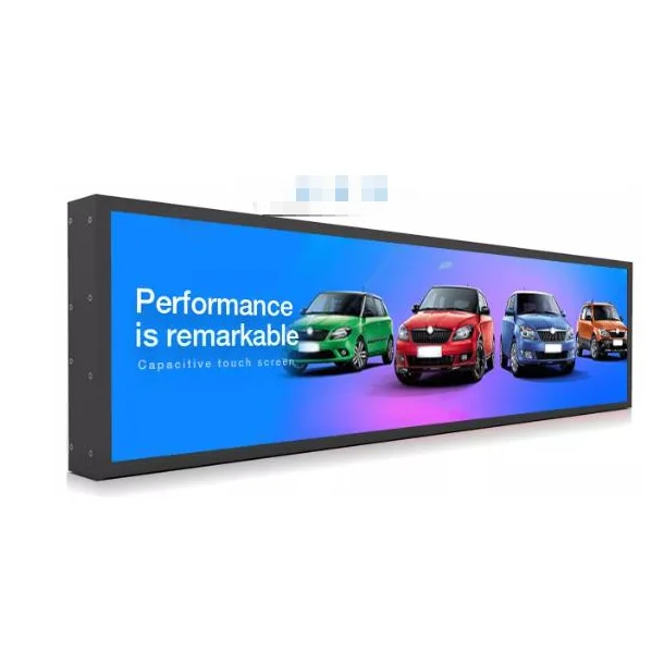 23 29 35 37 47 49inch Android11 500nits Shelf Edge Displays Ultra Wide Monitor Stretched Bar Type LCD Display for Supermarket Ad