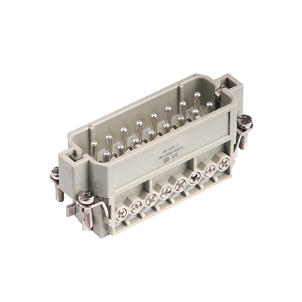 WZUMER 16A 250V HA Series 16 Pins ha-016-m/f Heavy Duty Connector Plug Inserts Male and Female Replacement 16pin