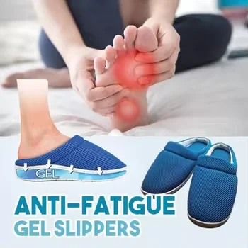 Unisex Summer Slides Cool Anti-Fatigue Health Mesh Bamboo Fiber adult Closed Toe Foot Massage Gel Slippers