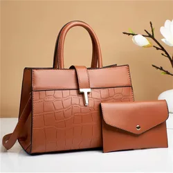Hot Selling High Quality Two Pieces Travel Shopping Hand Bags Ladies Custom logo Women Shoulder Tote handBag
