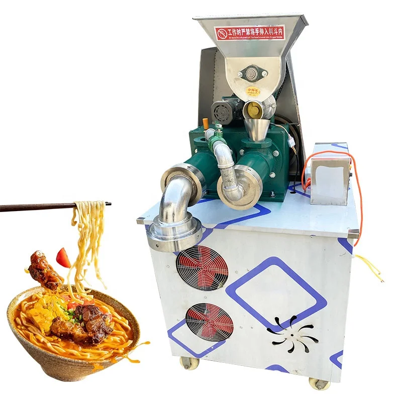 100KG/H rice Noodles Wooden Case Pasta Extruder Mini Rice Vermicelli Machine rice noodle machinery extruder for food