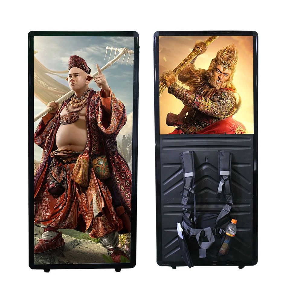 New Led Portable Backpack Walking Mobile Digital Billboard/ Light Boxes Equipment Amazing Effects On Advertising