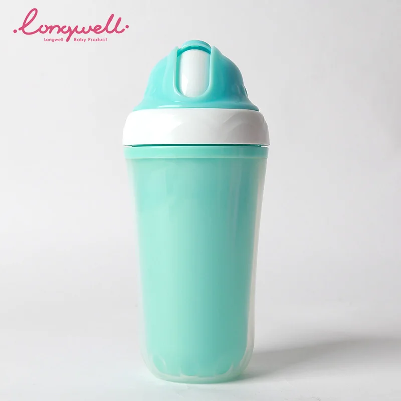 
Ningbo Longwell Plastic Sports Baby Bottles Water Milk With Straw Cartoon Printed Custom Training Cup OEM/ODM Drinking Bottle 