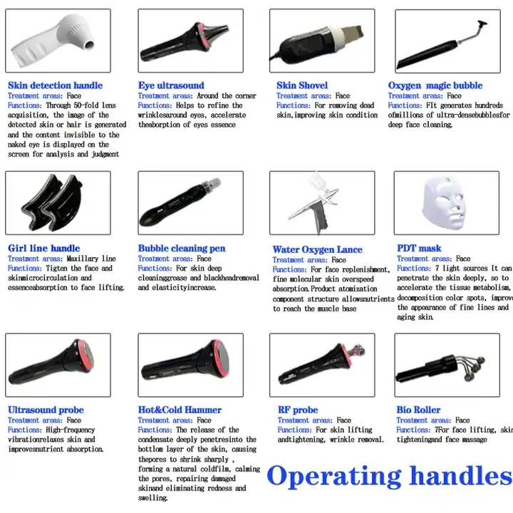 12 In 1 Facial Machine Skin Care Cleansing Oxygen Jet Beauty Machine