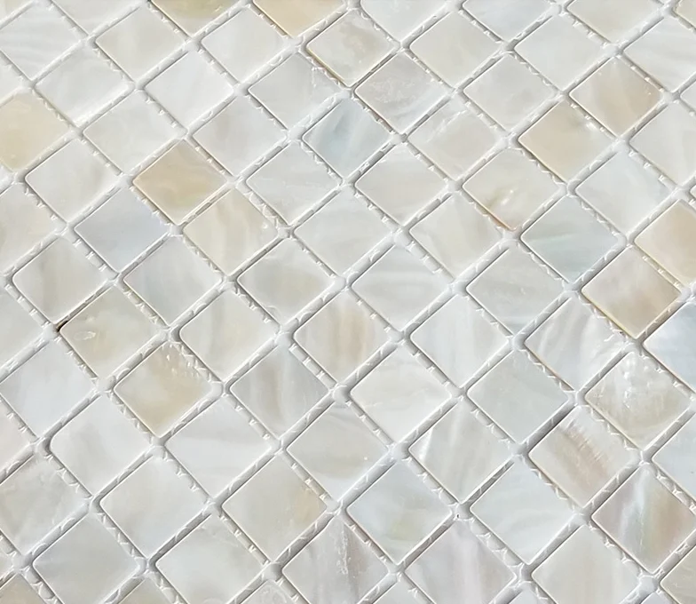 Square White Shell Horse Bathroom Mosaic Tile Modern 4mm Parquet Slab Wall Tile for Interior Wall with Good Price
