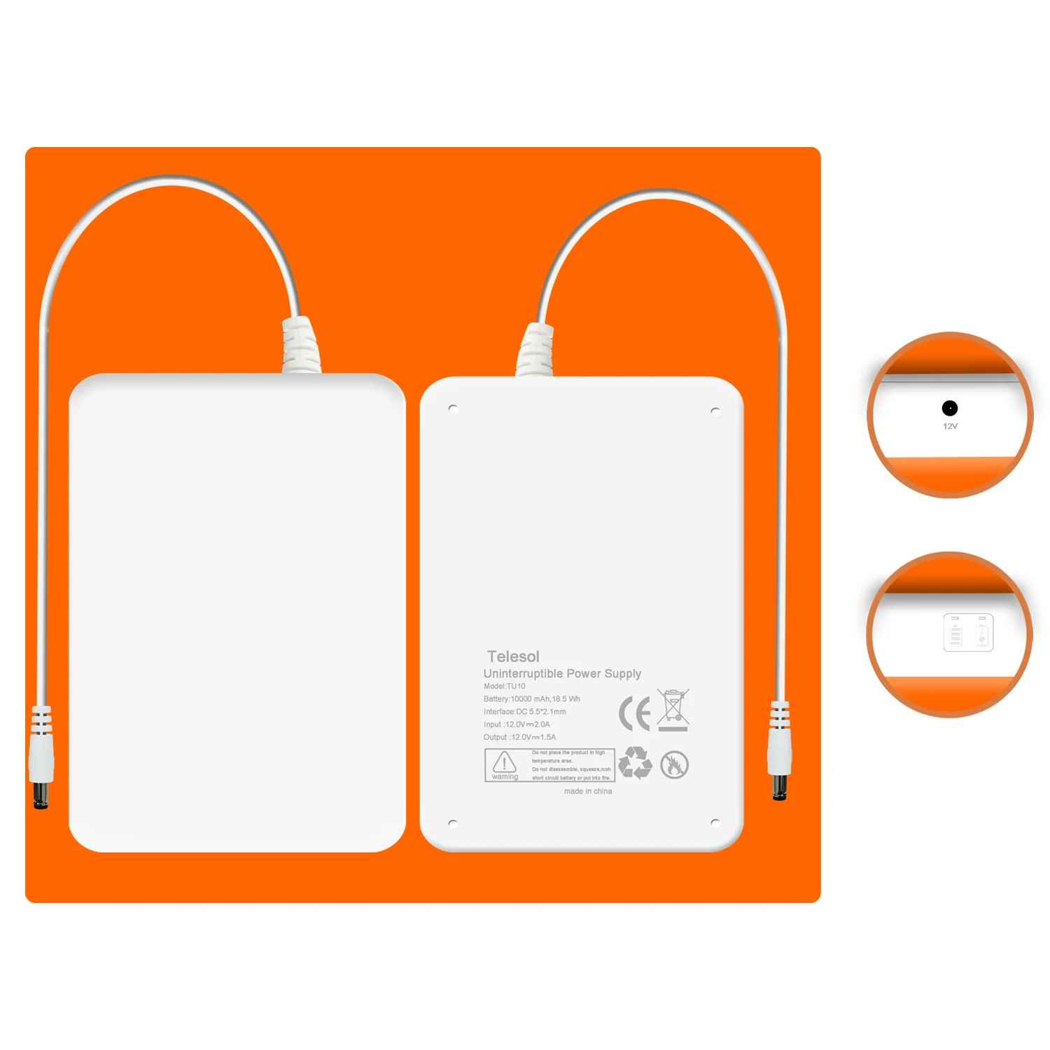 UPS MINI 2V 37WH 10000mah outdoor power bank uninterruptible power supply mini ups for wifi ROUTER ONU ONT