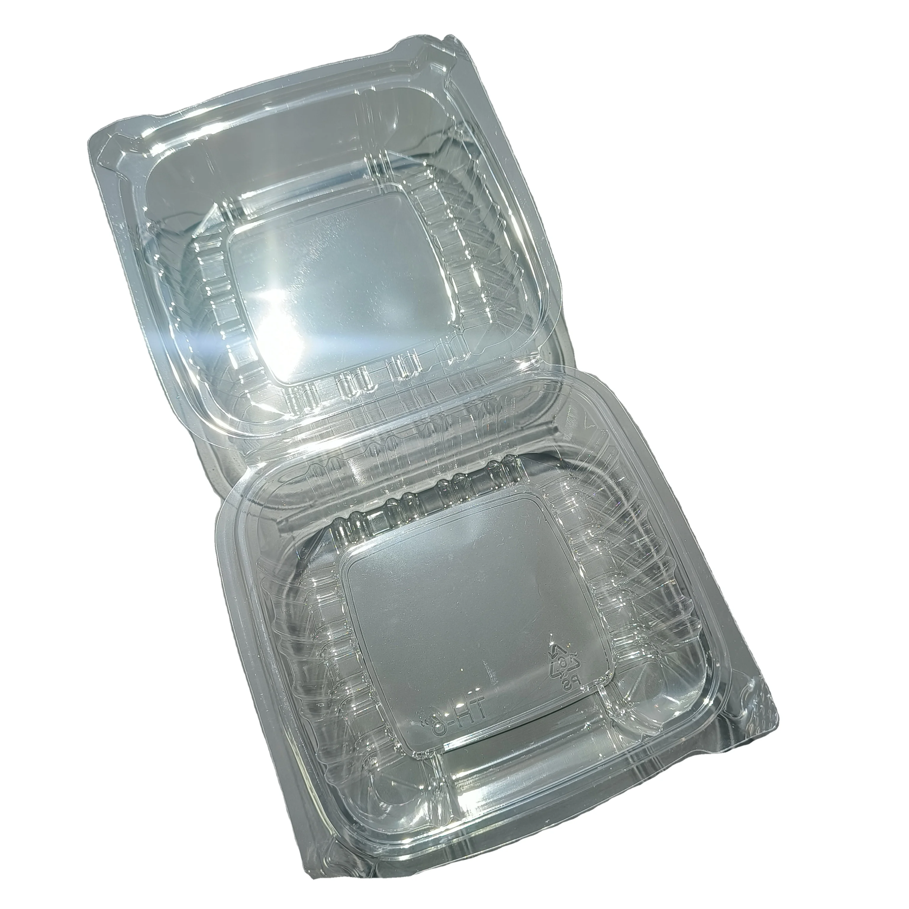 Biodegradable Disposable Box Takeaway Sugarcane Hamburg 6 Inches Food Burger Containers with Lid Packaging Boxes