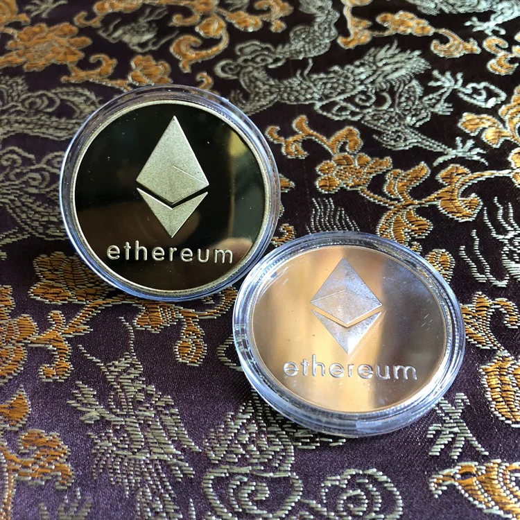 Оптовая продажа юбилейные коллекторы из сплава позолоченная монета эфириума Eth Биткоин