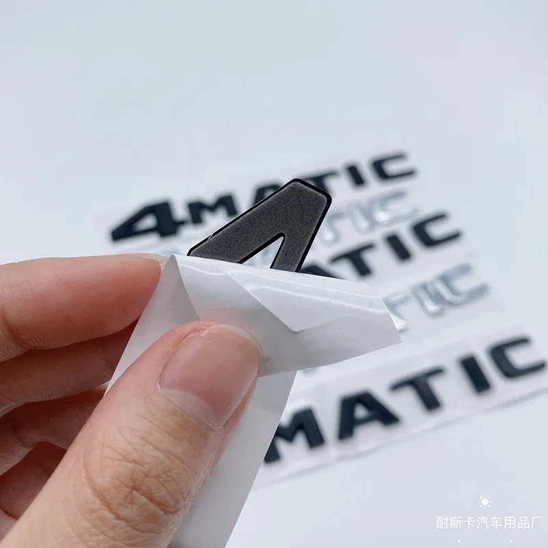 3D ABS New Brand 4MATIC Car Logo Stickers Rear Trunk Emblem Badges For Mercedes C63 C200L