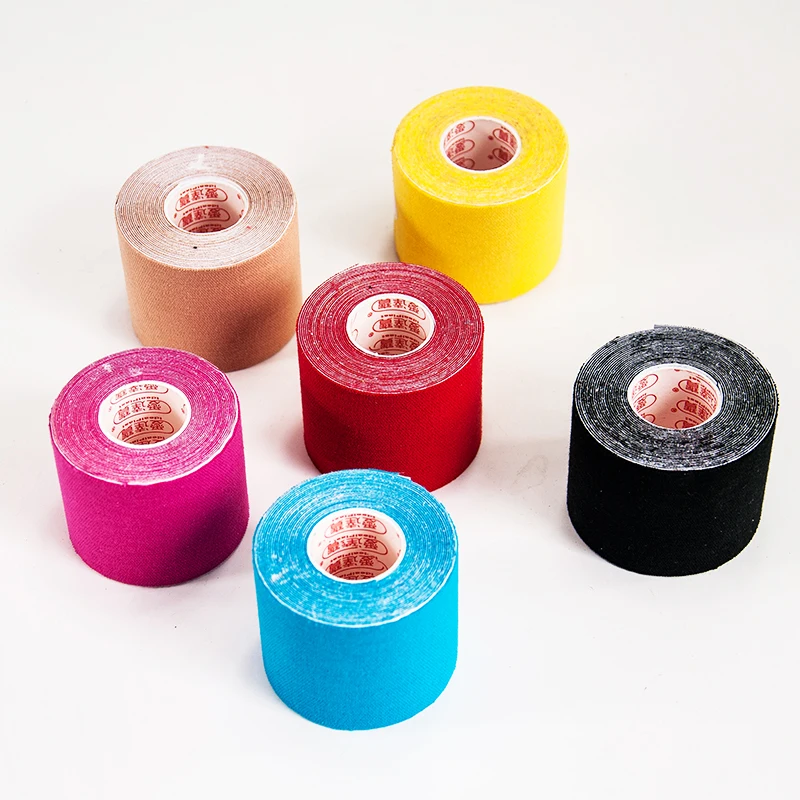colorful flexible high elastic kinesiology muscle tape sport