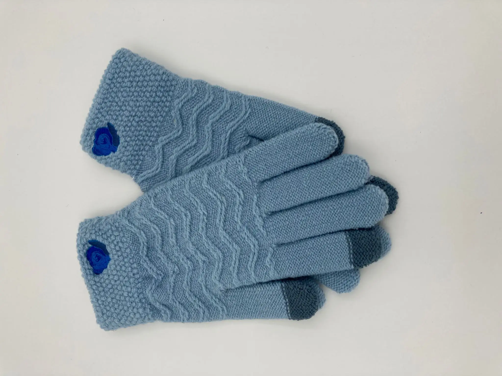 Custom fashion knitted cute  winter gloves knitted glove acrylic for women