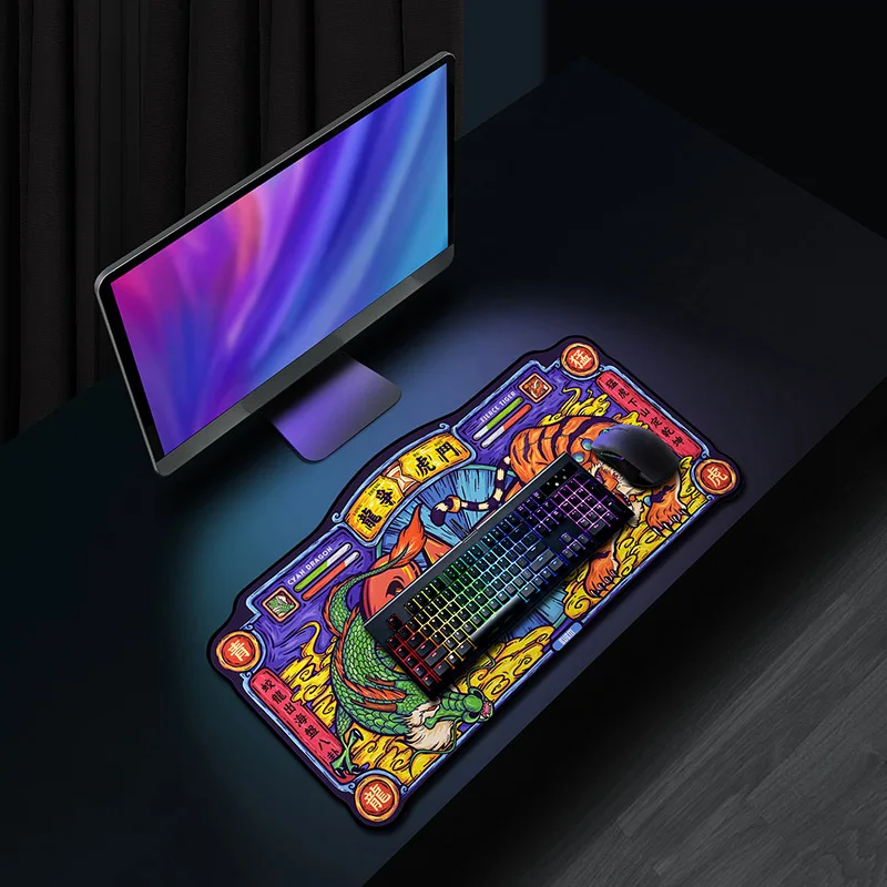 
BUBM Manufacturer OEM Custom Chinoiserie Style Large Sublimation Gaming Desk Mousepad 