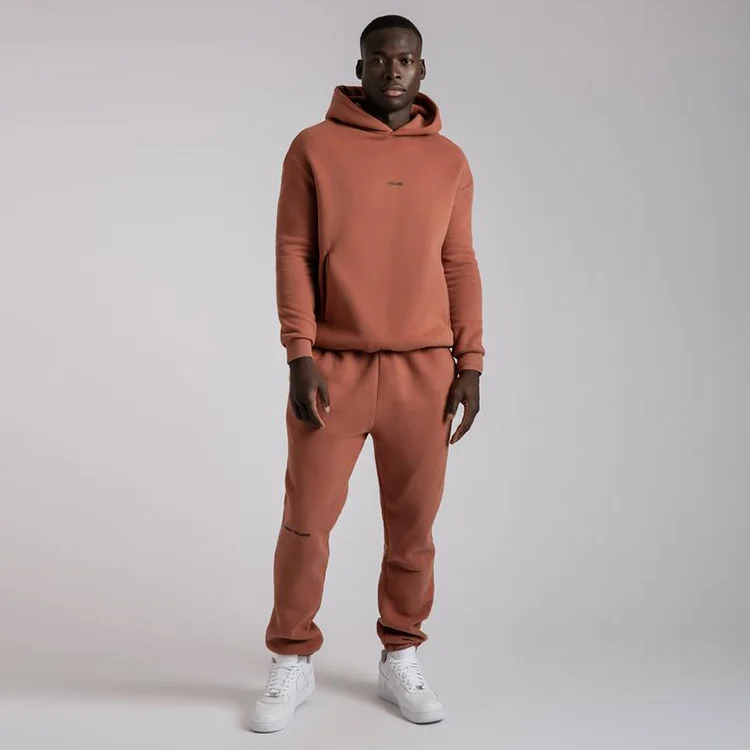 Custom Logo Embroidery Print High Quality Women Men Unisex Hoodie Set 2 Piece Winter Fleece Couple Tracksuits