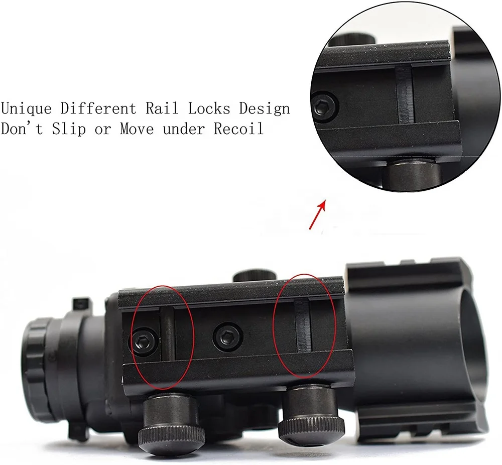 
Tactical guns and weapons army Red Green Blue 4x32mm scope optics riflescopes Illuminated Top Fiber Optic dot Sight 