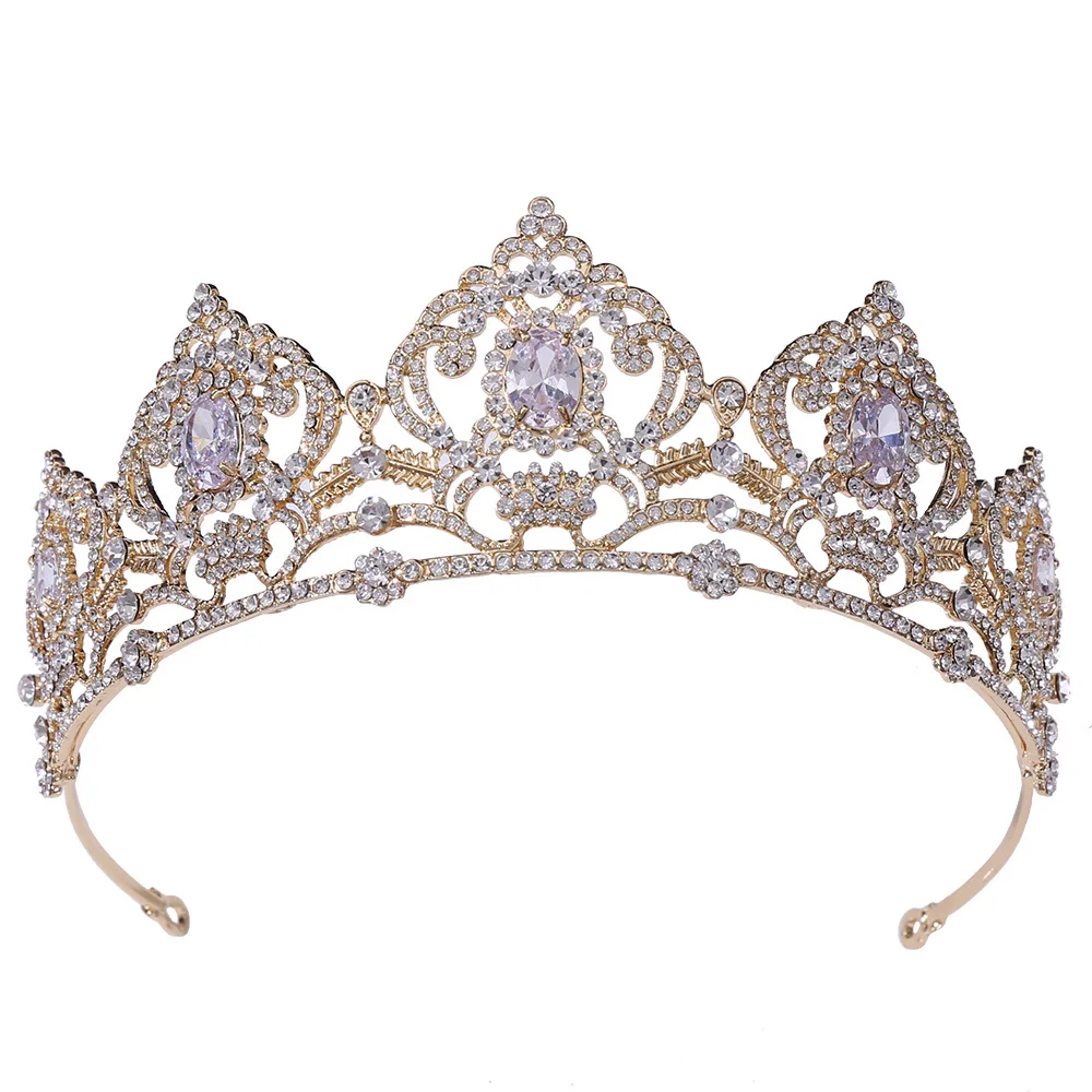 2021 Rosa Bessie New Arrival Bridal Crown Tiara Zircon Wedding Tiara and Crown CZ Male