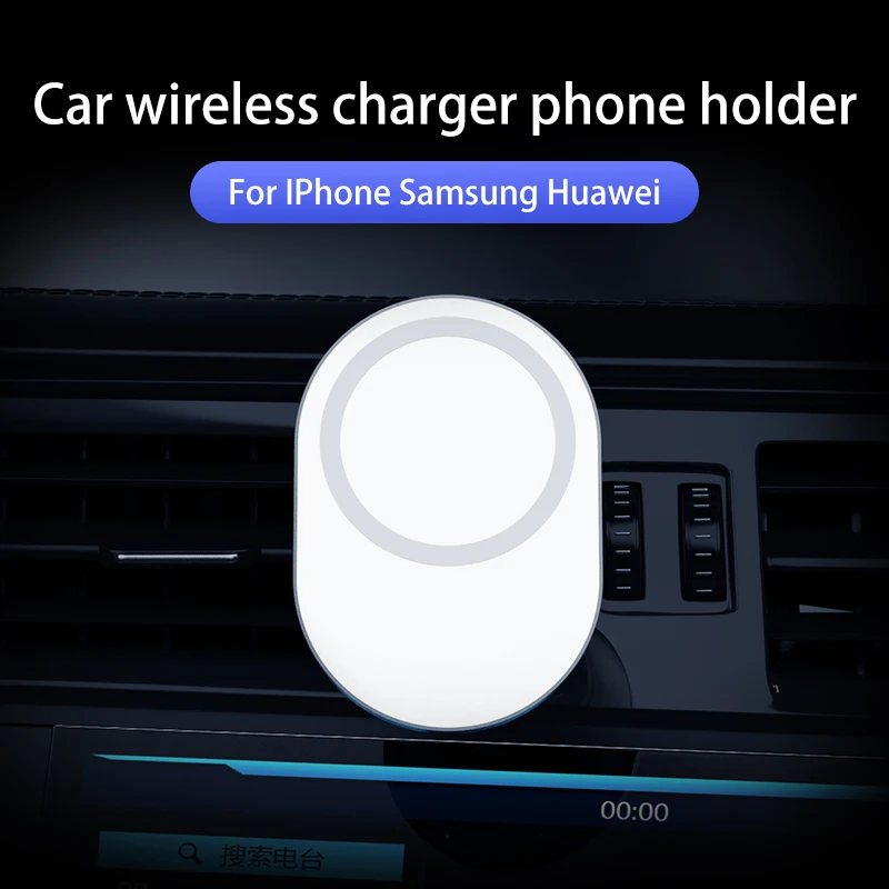 Magnetic Wireless Car Charger Mount For 15W Magsafe iPhone Fast Charging Air Vent Magnet Accessories Car Phone Holder