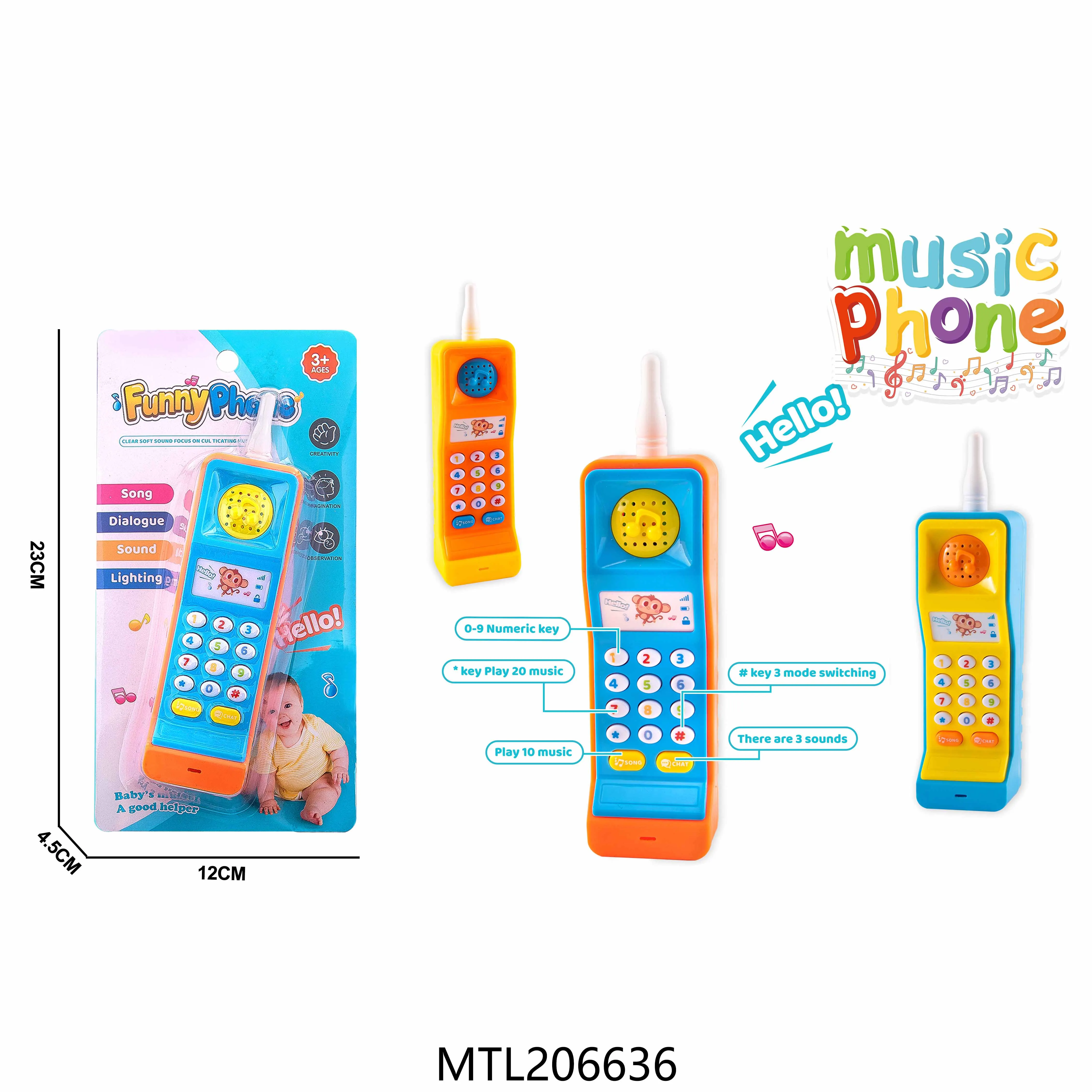 Оптовая продажа электронные игрушки детские Мультяшные умные музыкальные со светом телефон