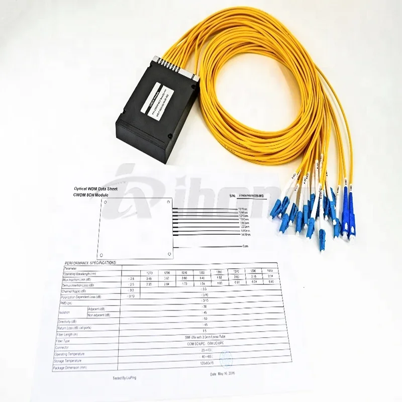 CWDM Module 1270~1610nm Wavelength Division With ABS Package 2/4/8/16 Channel Mux / Demux