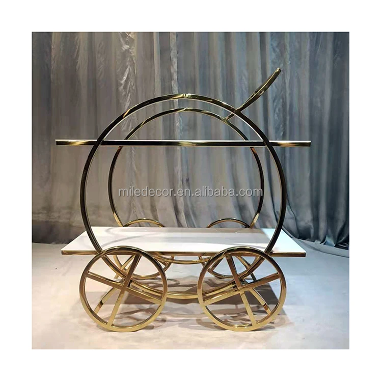 High quality Candy Cart display Decoration Party Metal Wagon Food Flower cart display