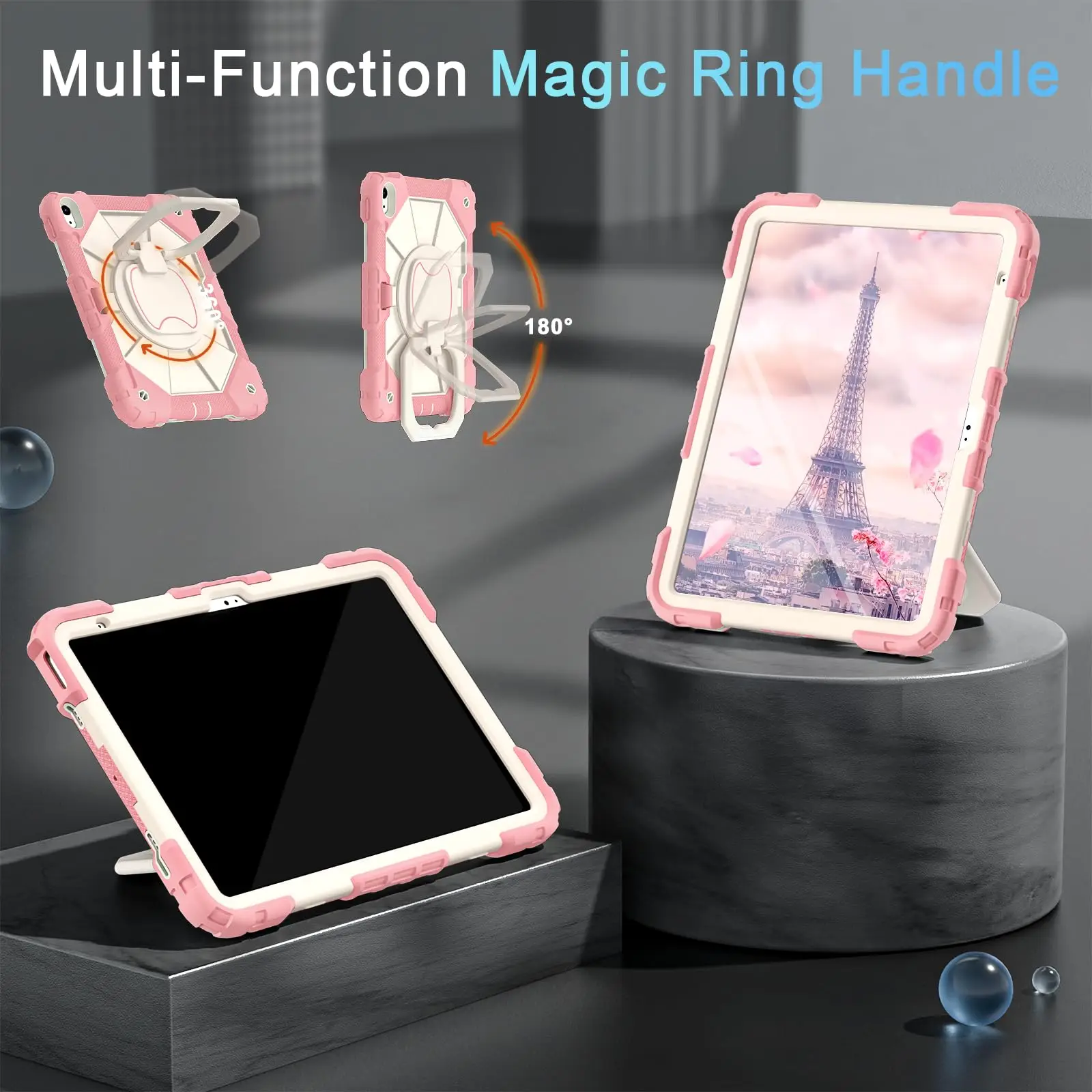 For iPad gen 6 7 8 9 10 case kids shock proof 360 Degree Rotating Silicon Tablet Covers & Cases for ipad 9 10 generation Case