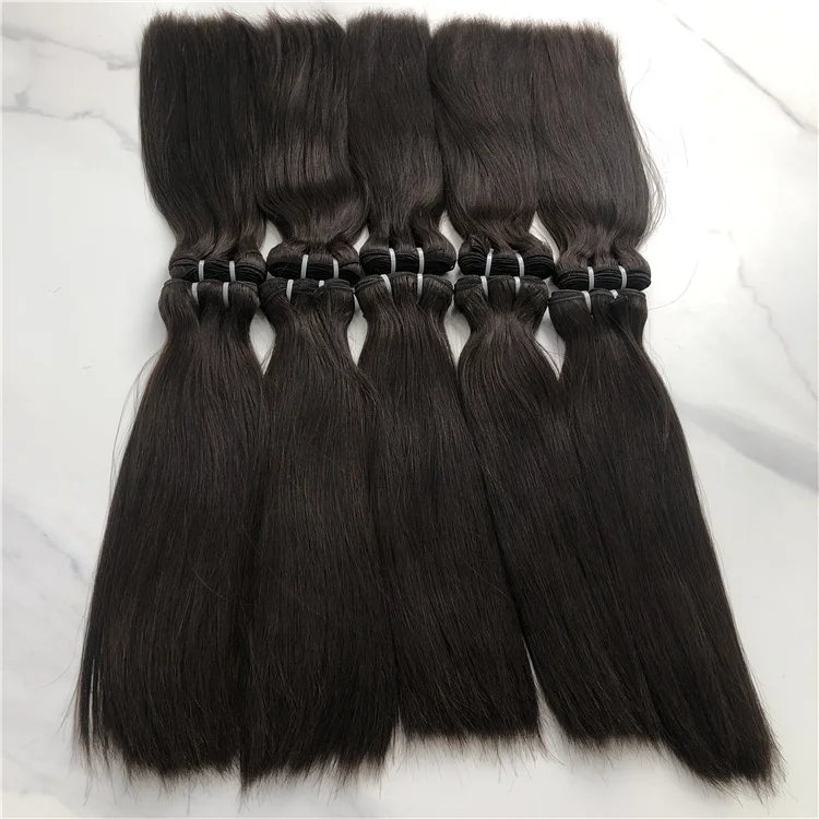 
 Необработанные индийские пряди волос с выравненной кутикулой, оптовая продажа, прямые волосы из Вьетнама  