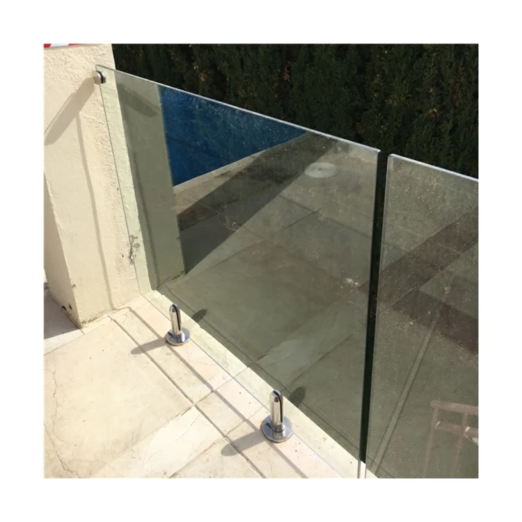 Glass Railing Fitting Floor Mounted Spigot Handrail Accessories 304 316 Stainless Steel Glass Clamp For 8-12Mm Glass