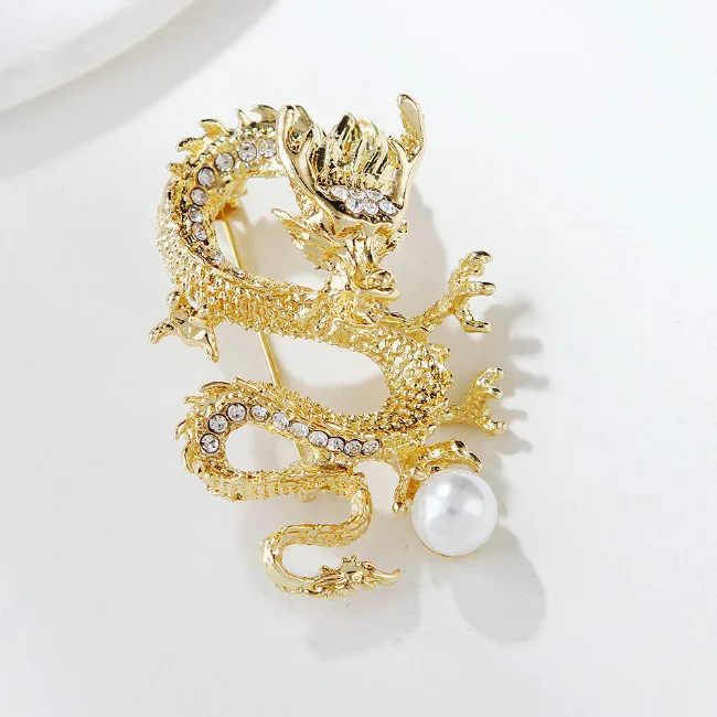 Fashion Suit Jacket Accessories Chinese Dragon Brooches For Men And Women