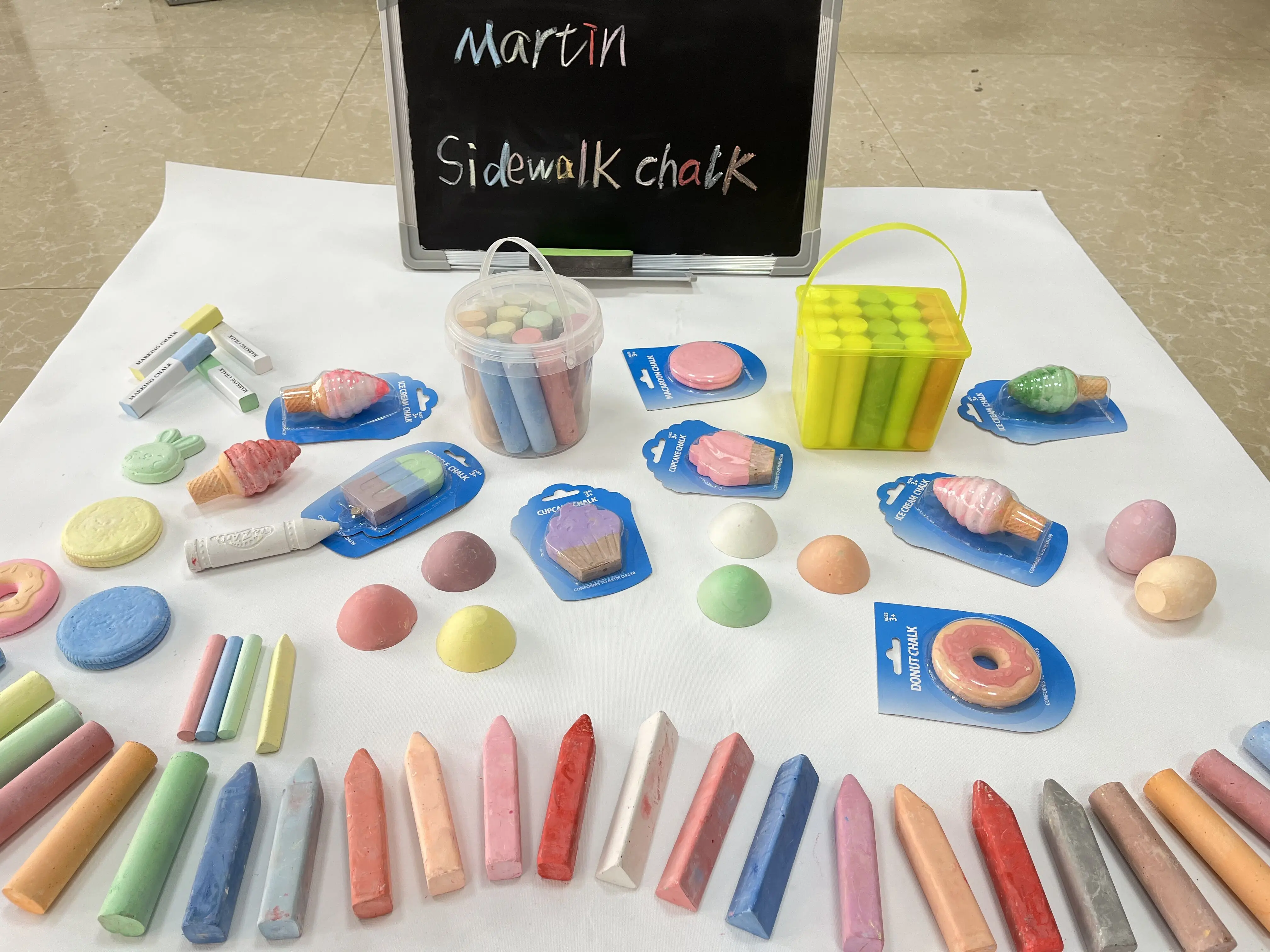 Custom Safe Dustless Washable jumbo Sidewalk  Chalk-64 Colors Nontoxic Outdoor