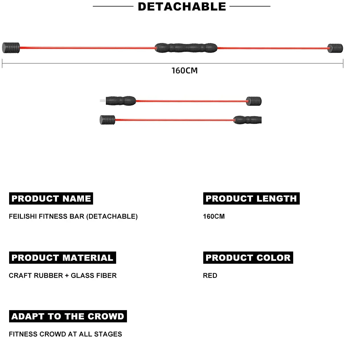 Muscle Training Swinging Sticks Aerobic High-Frequency Vibration Fitness Bar Elastic Fitness Bar