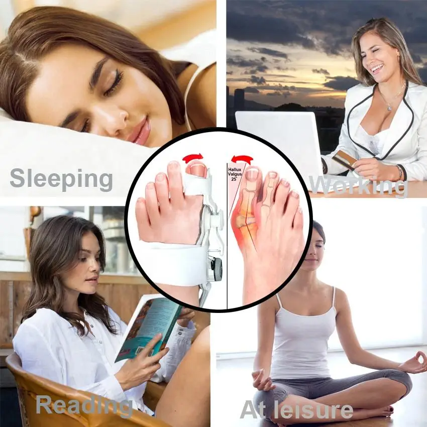 Bunion Corrector for Women and Men, Orthopedic Bunion Toe Straightener, Adjustable Bunion Splint with big Toe Separator
