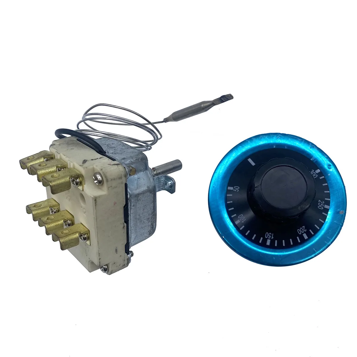 Stove Oven Fryer Parts 380V 32A 70CM Wire 6 Pins 50-300 Degree Safe Temperature Control Temperature Limiter Thermostat