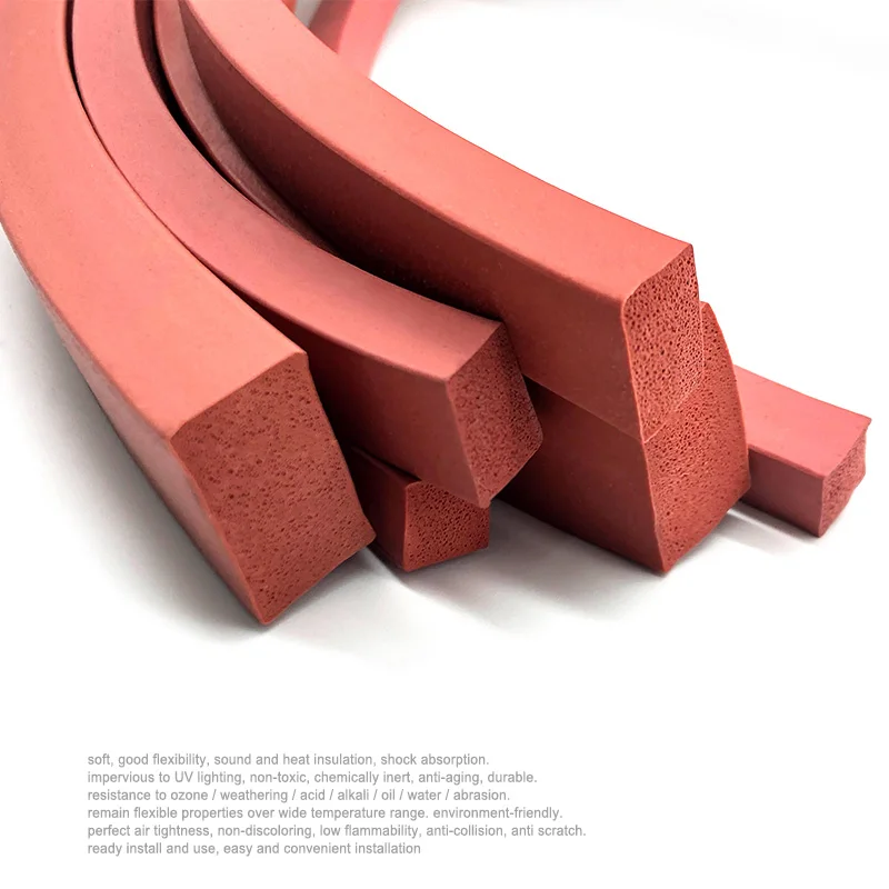 Custom Shape Extruded soft foam rubber strip