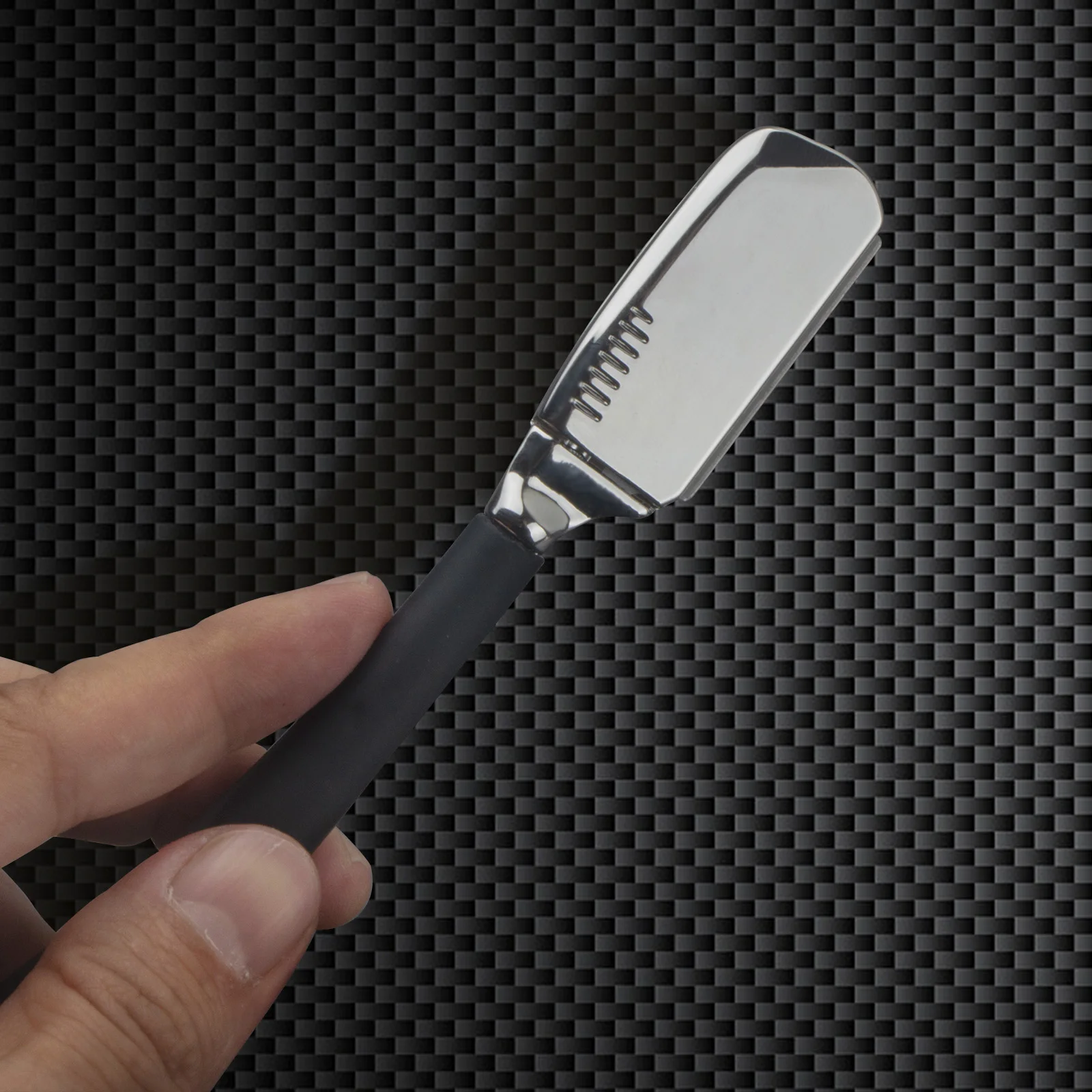 Straight Edge Razor Zinc Alloy Barber Razor Men Shaver Custom Logo Plastic Rubber Men System Safety Razor