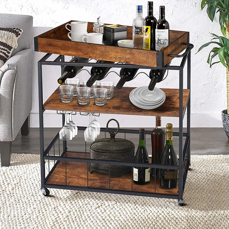 Лидер продаж, Минималистичная деревянная Сервировочная Тележка